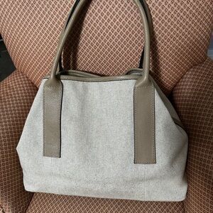 MODUS RIO Elegant Tan and Cream Women's Tote Bag